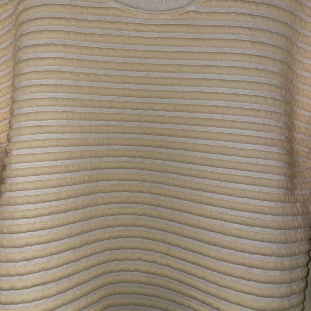 80s Vintage Just Cristina Yellow Textured Sweatshirt with Choices Size Small - Picture 3 of 7